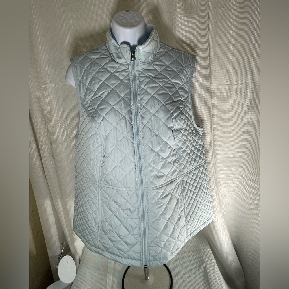 Croft & Barrow light blue quilted vest jacket